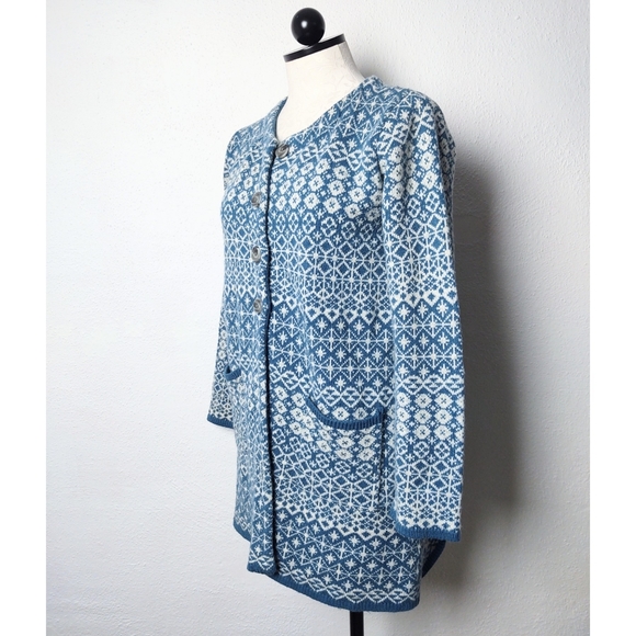 Graniph Japan Lady F Knit Long Cardigan Sweater Size Medium - Picture 5 of 14